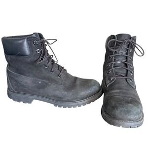 Timberland Black Leather Lace Up Work Boots Men's Size 9M